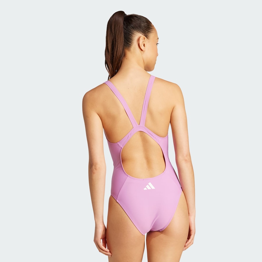 Купальник-бралетт для активного отдыха ADIDAS PERFORMANCE 3-Stripes V-Back, Rose — фото 3