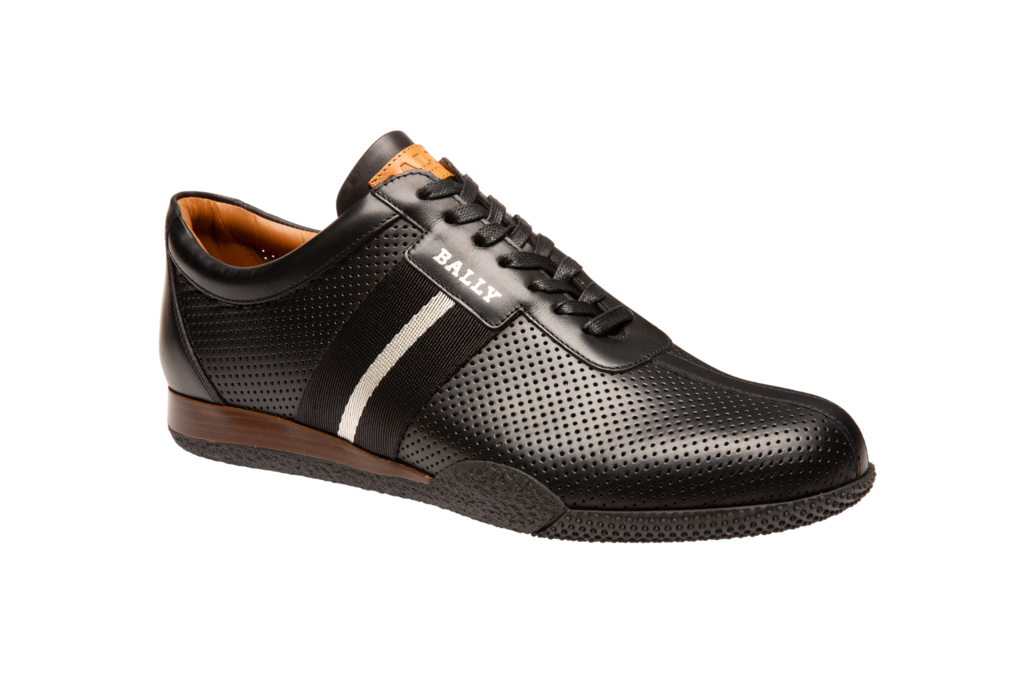 

Кроссовки мужские Bally Frenz 6230483 из черной перфорированной кожи