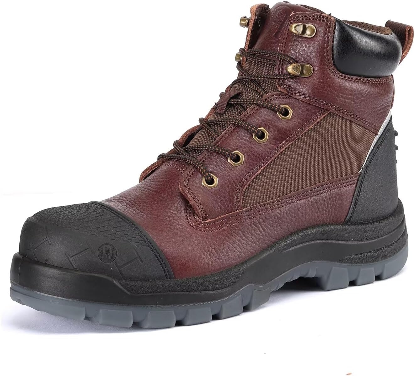 

Мужские ботинки, 15 см, с композитным и мягким носком, противоскользящие, проколостойкие защитные обувь, дышащая рабочая обувь для строительства, склада, улицы Rocklobster, Soft Toe/Full Grain Leather