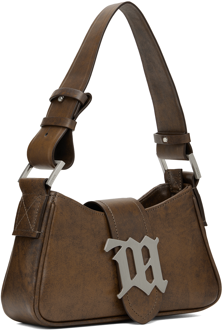 

Коричневая маленькая кожаная сумка через плечо MISBHV