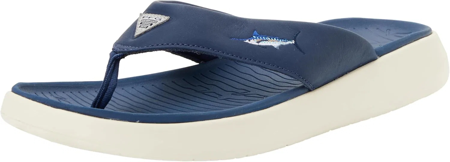 Мужские спортивные сандалии Columbia Boatside Fish Flip, Carbon Chalk