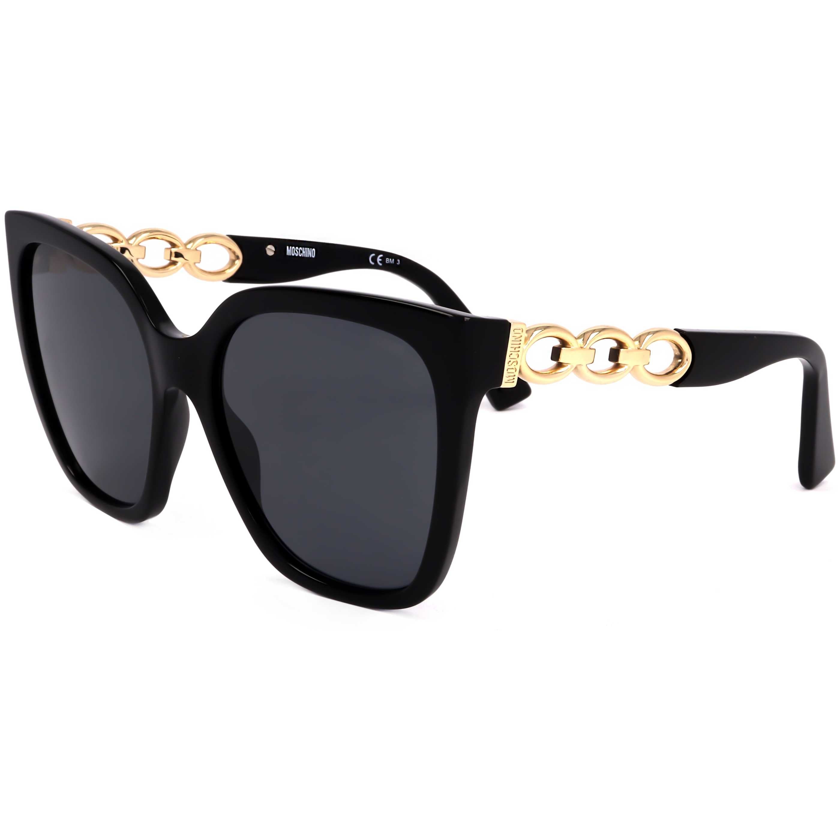 

Moschino Женские солнцезащитные очки 55 мм серые, черный