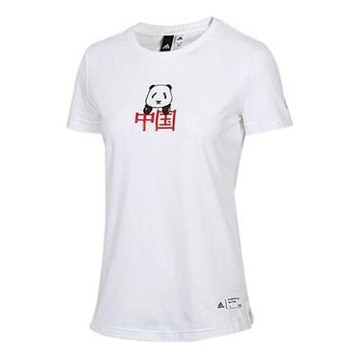 

Футболка kc tee ls cn sports стильные с круглым вырезом и коротким рукавом Adidas, белый