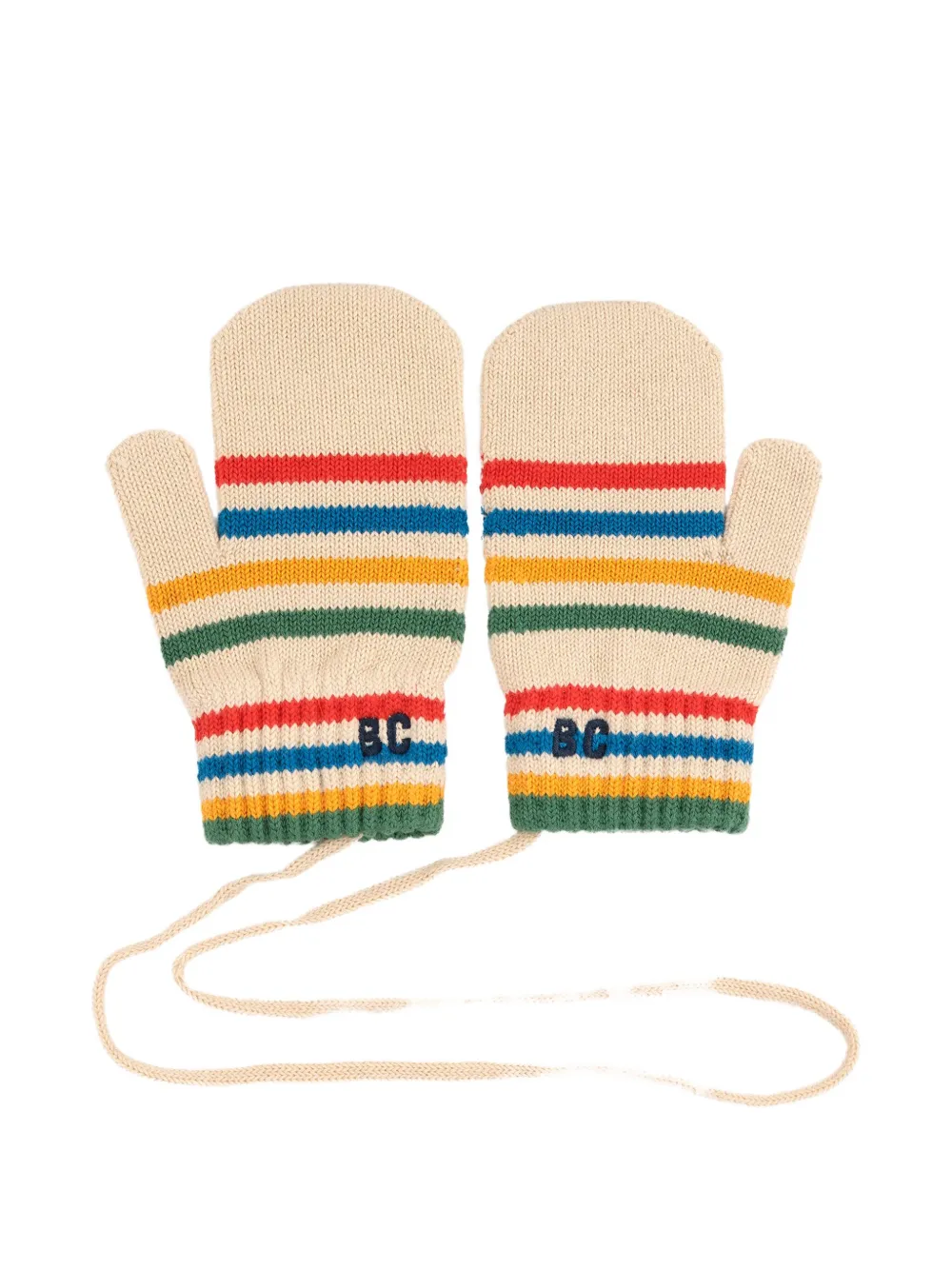 

Полосатые варежки BOBO CHOSES, нейтральный