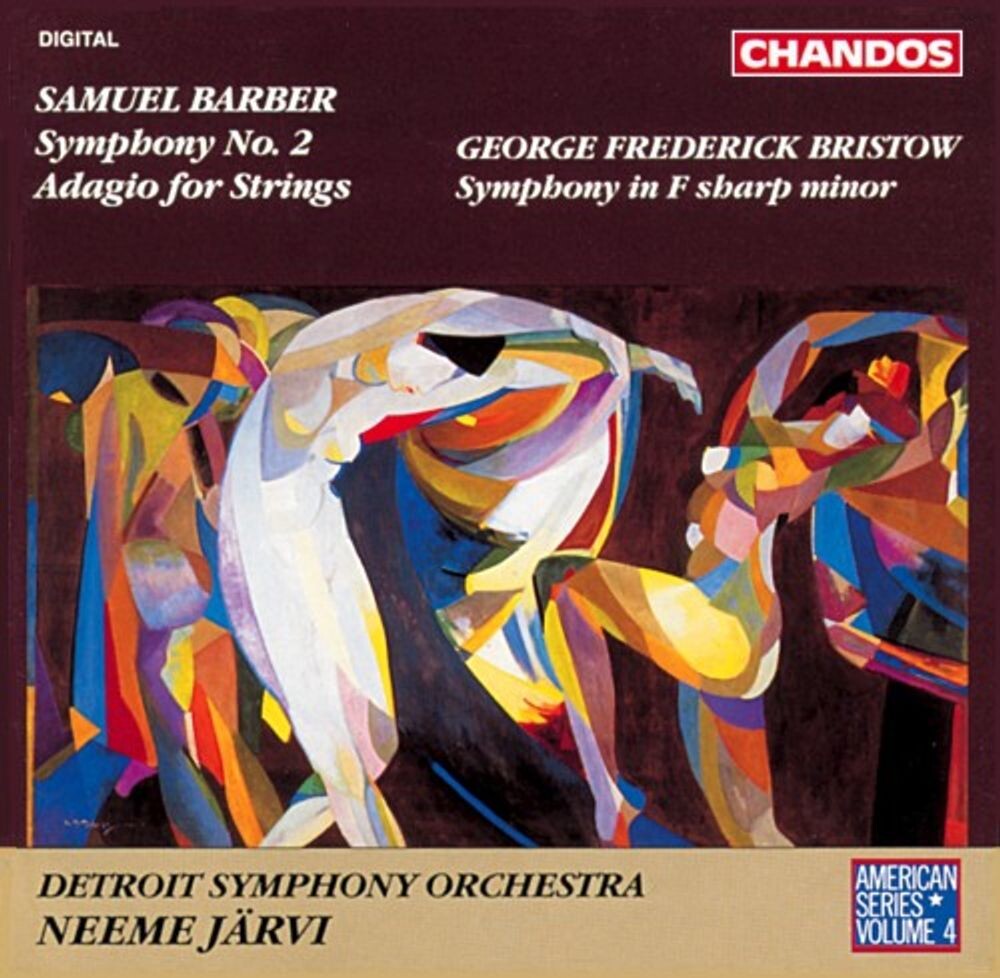 

Диск CD Symphony No. 2 / Adiago For Strings / Symphony In F Sharp Minor - Samuel Barber, George Frederick Bristow, Neeme Järvi, Detroit Symphony Orchestra