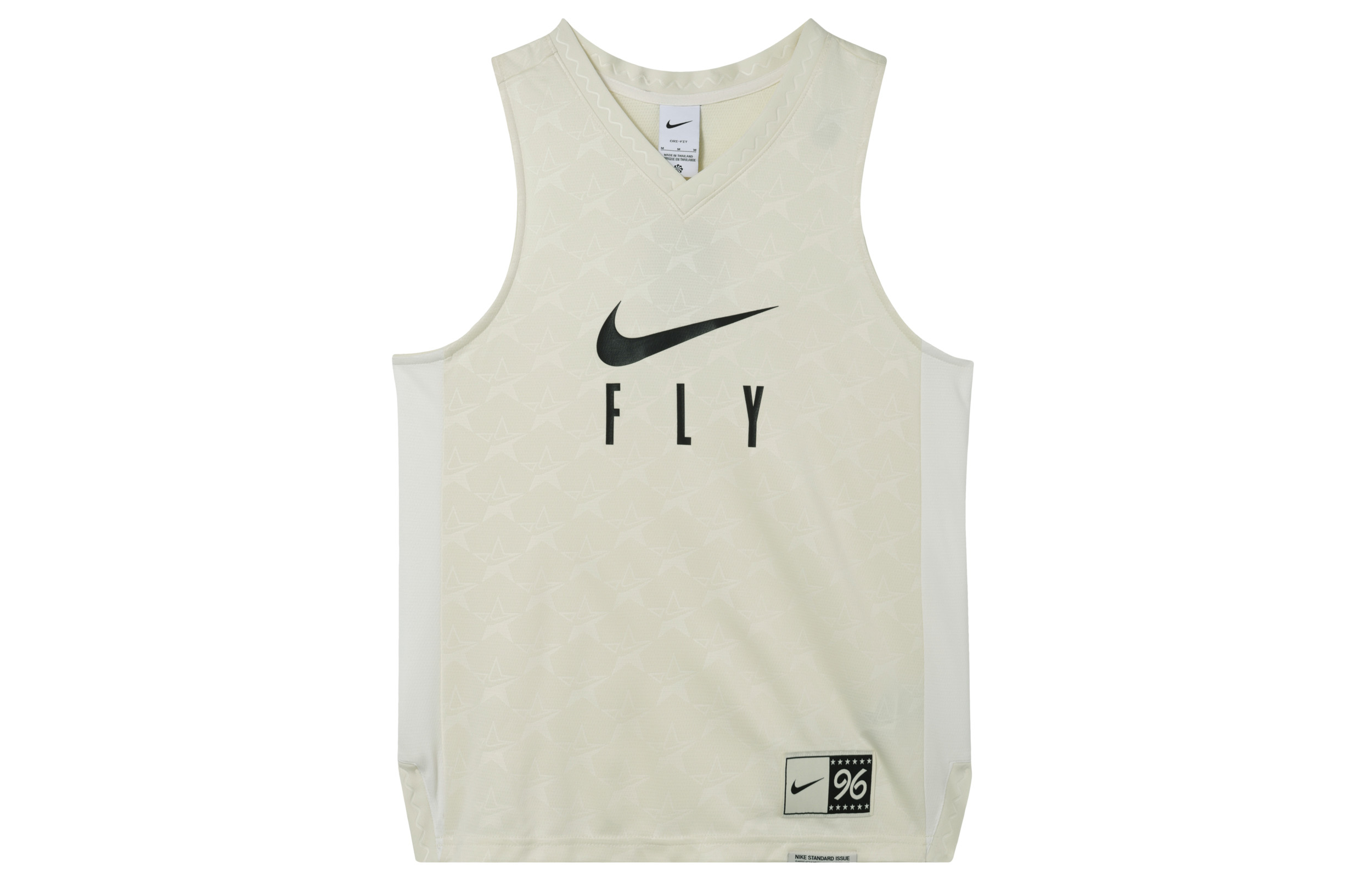 

Женская майка-топы SS23 Resistant High Basketball Series цвета экрю Nike, Ecru