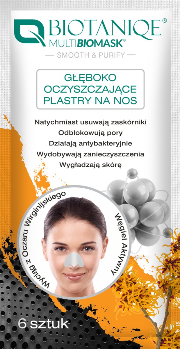 

Biotaniqe - MultiBioMask, глубоко очищающие полоски для носа, 6 шт.