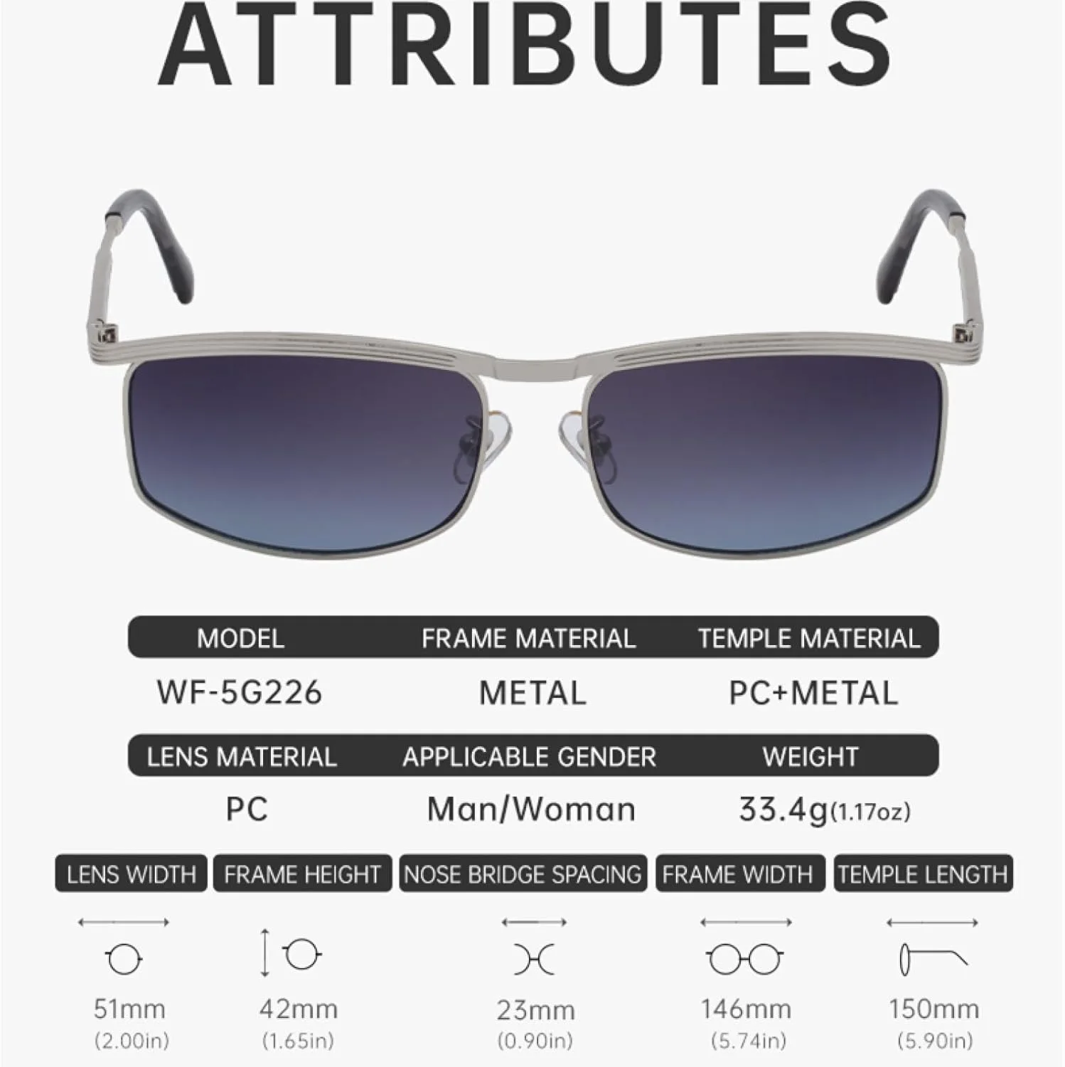 

Панк-солнцезащитные очки прямоугольной формы для женщин, роскошные солнцезащитные очки в металлической оправе с защитой от УФ-излучения UV400 TOIPASTN, C1goldgray