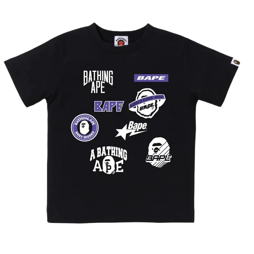 Детская футболка с круглым вырезом A BATHING APE, White — фото 3