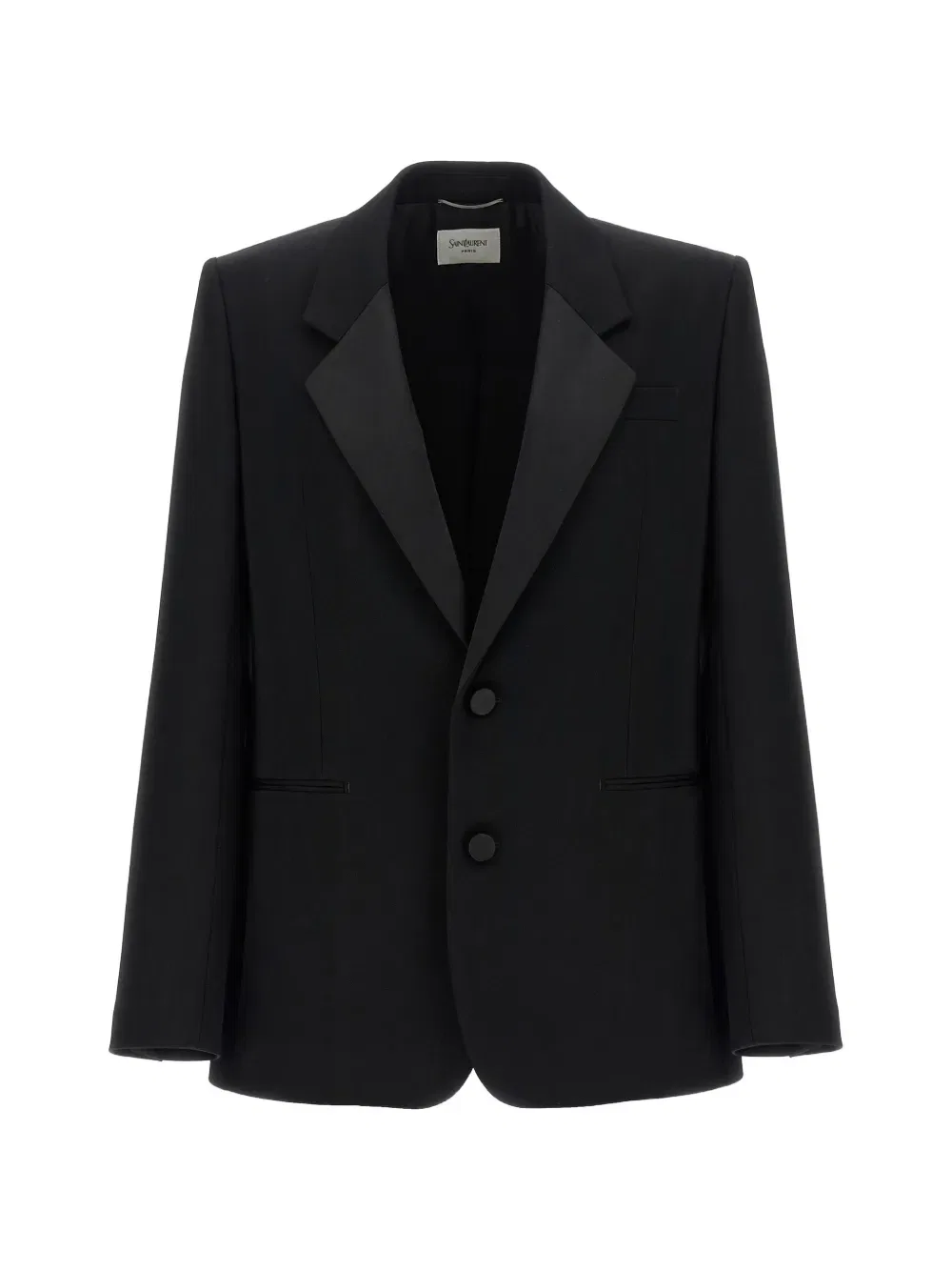 Блейзер из шерсти Grain de poudre Saint Laurent, черный