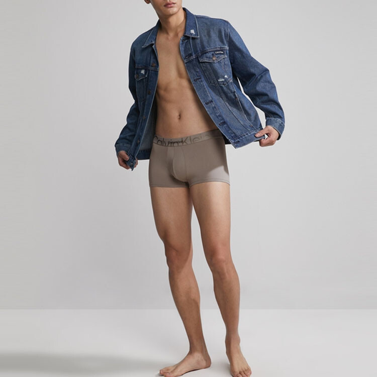 Трусы Calvin Klein Boxer, бежево-серый — фото 2