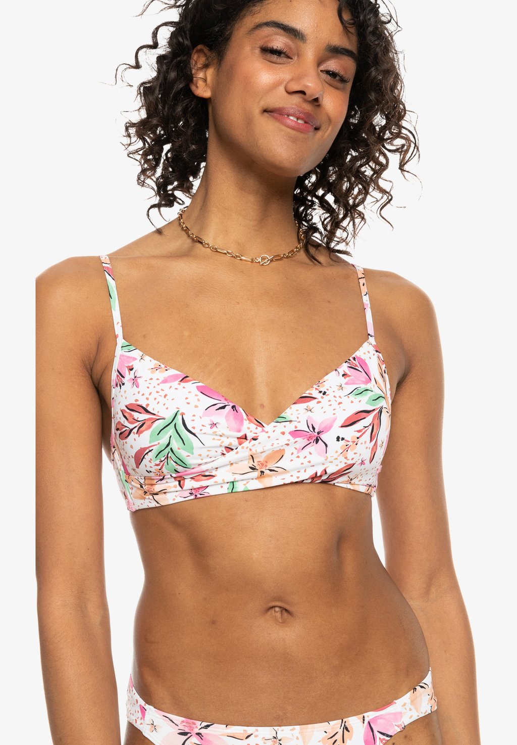 

Верх бикини PT CLASSICS WRAP Roxy, цвет white happy tropical swim