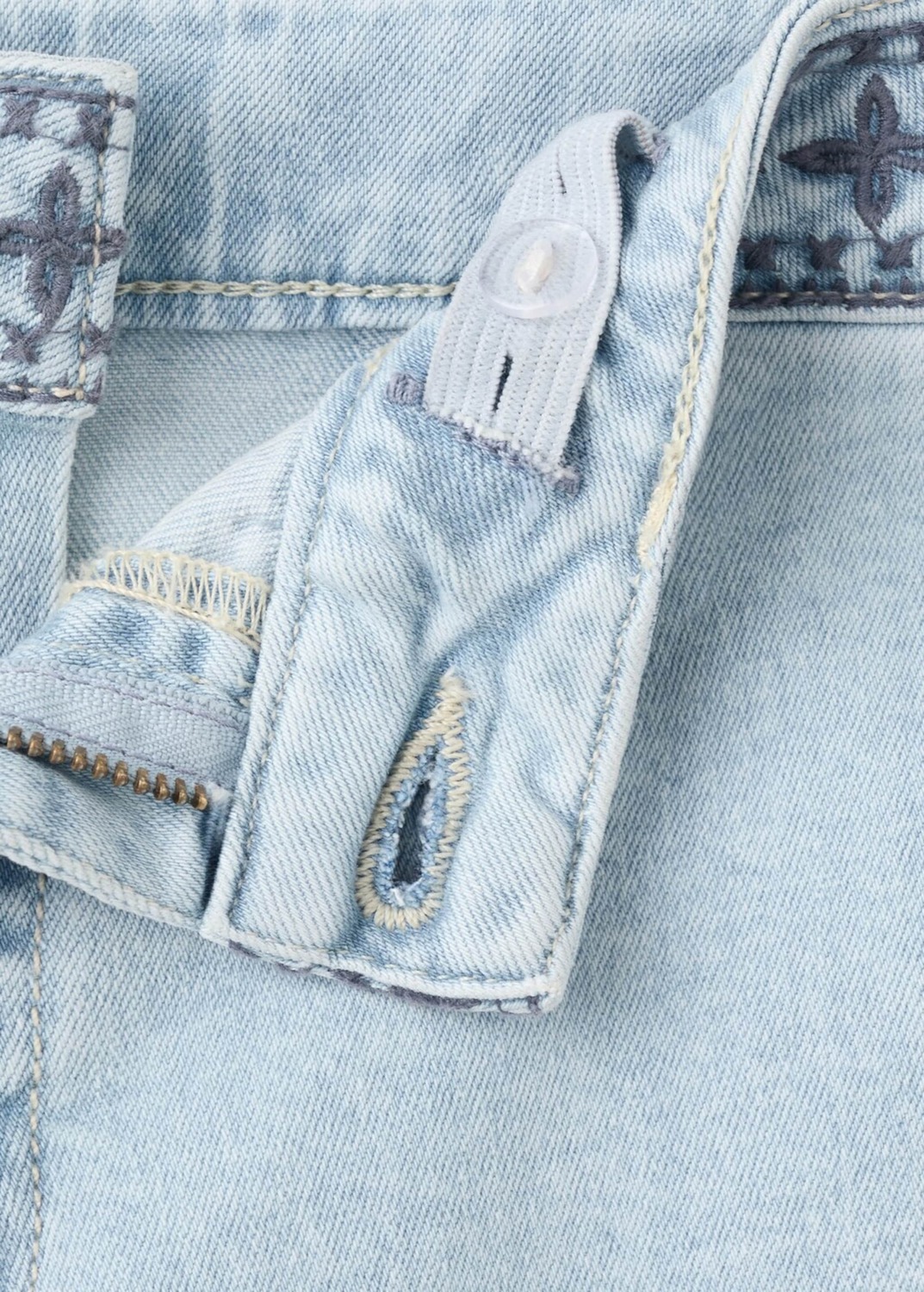 MANGO KIDS Джинсы с широкими штанинами 'Seamlesb' в цвете Sky Blue — фото 3