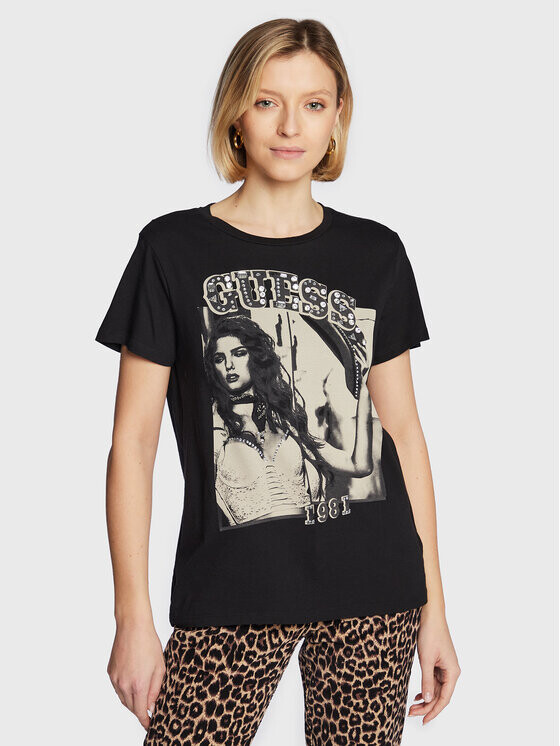 

Футболка стандартного кроя Guess, черный