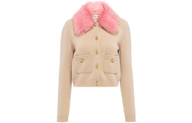 

Трикотаж женский молочный чай цвет Miu Miu