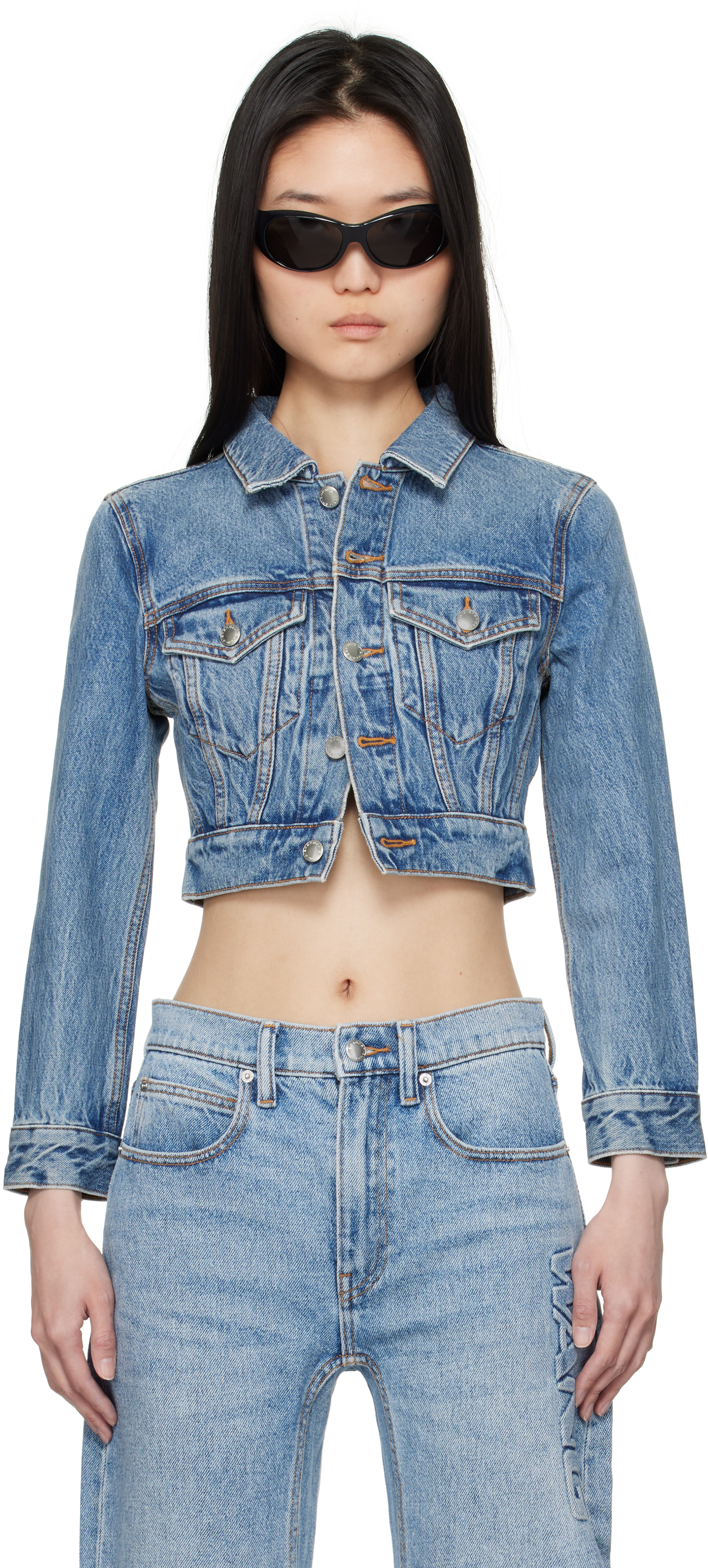 

Синяя джинсовая куртка Trucker Jacket Alexander Wang