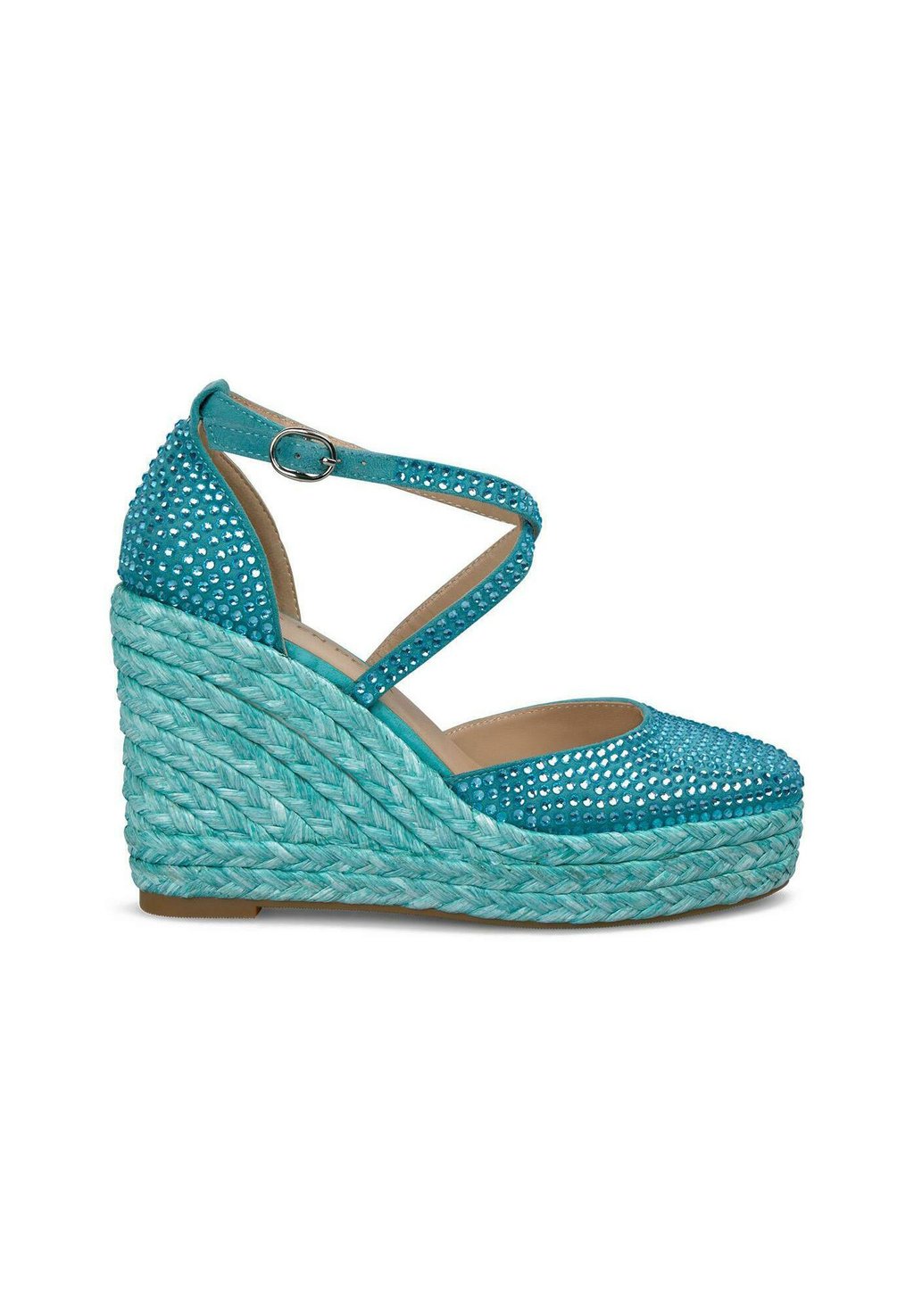 Босоножки на платформе CON PUNTERA REDONDEADA Y CIERRE CON HEBILLA - High heels Alma en Pena, бирюзовый — фото 2