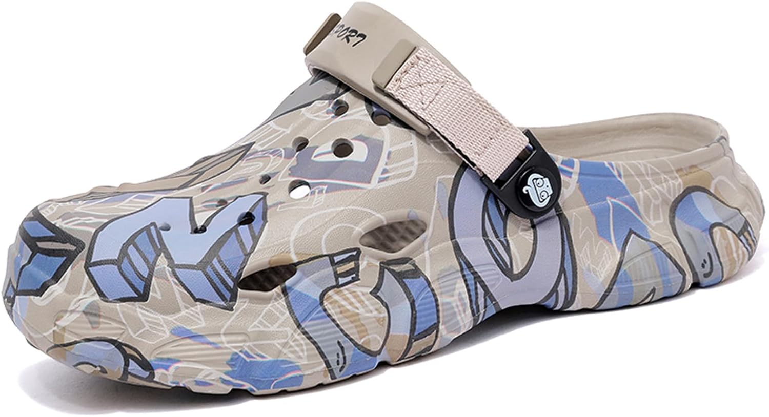 

Мужские сабо камуфляжные садовые туфли дышащие спортивные сандалии водонепроницаемые повседневные шлепанцы пляжные летние бассейновые душевые туфли Fliozy, бежевый