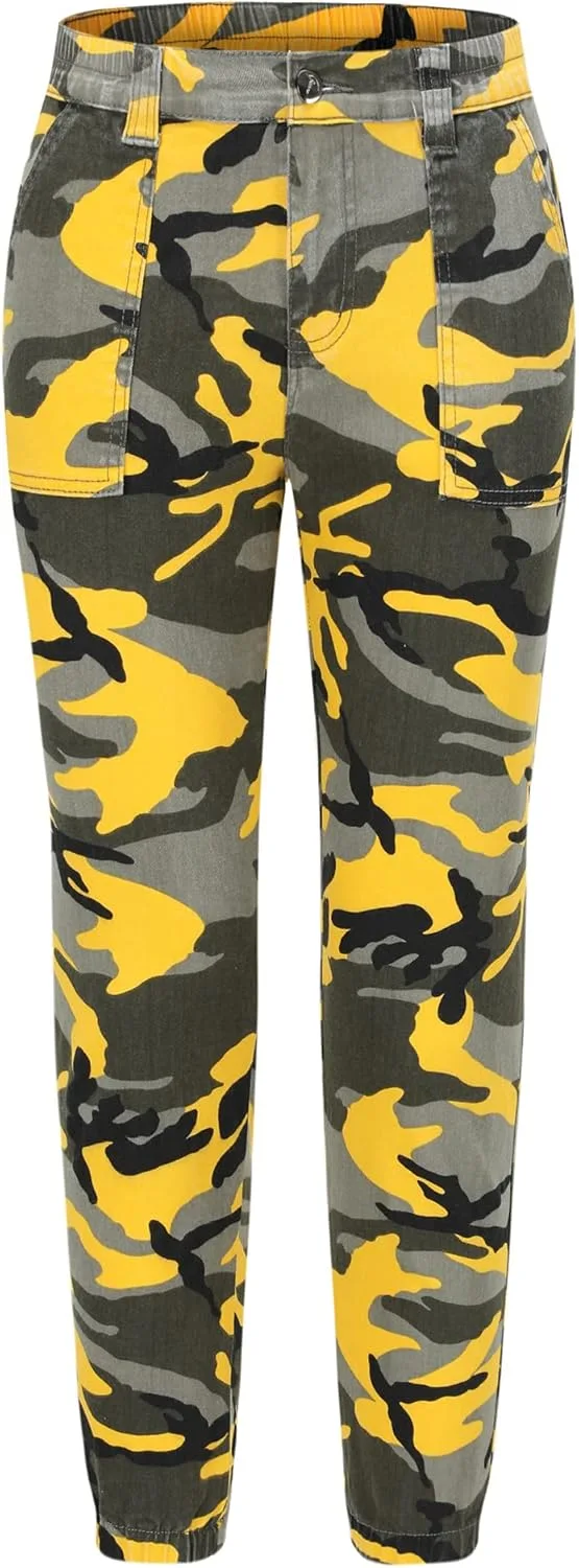 

THUNDER STAR женские джинсы-карго с зауженным низом Mid Rise