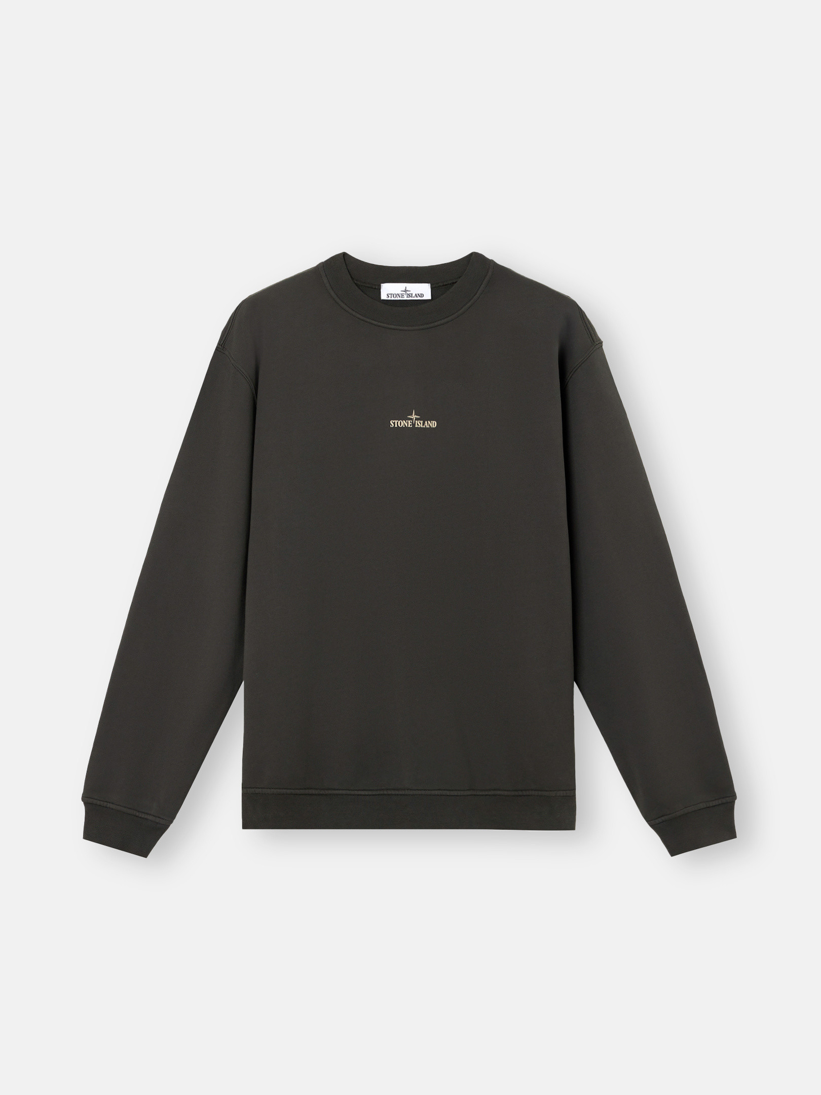 

Толстовка свободного кроя с круглым вырезом и принтом Industrial Four Stone Island 6100018 COTTON FLEECE, Lead Grey