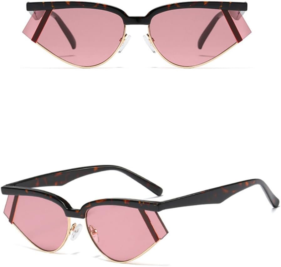 

Солнцезащитные очки «кошачий глаз» для женщин, солнцезащитные очки в полуободковой оправе с полосками, зеркальные солнцезащитные очки для женщин, очки с защитой от УФ-излучения UV400 generic, C1-9766