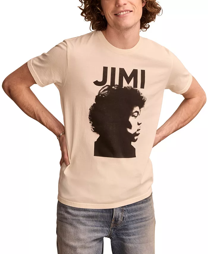 

Мужская футболка Jimi Hendrix Lucky Brand, коричневый/бежевый