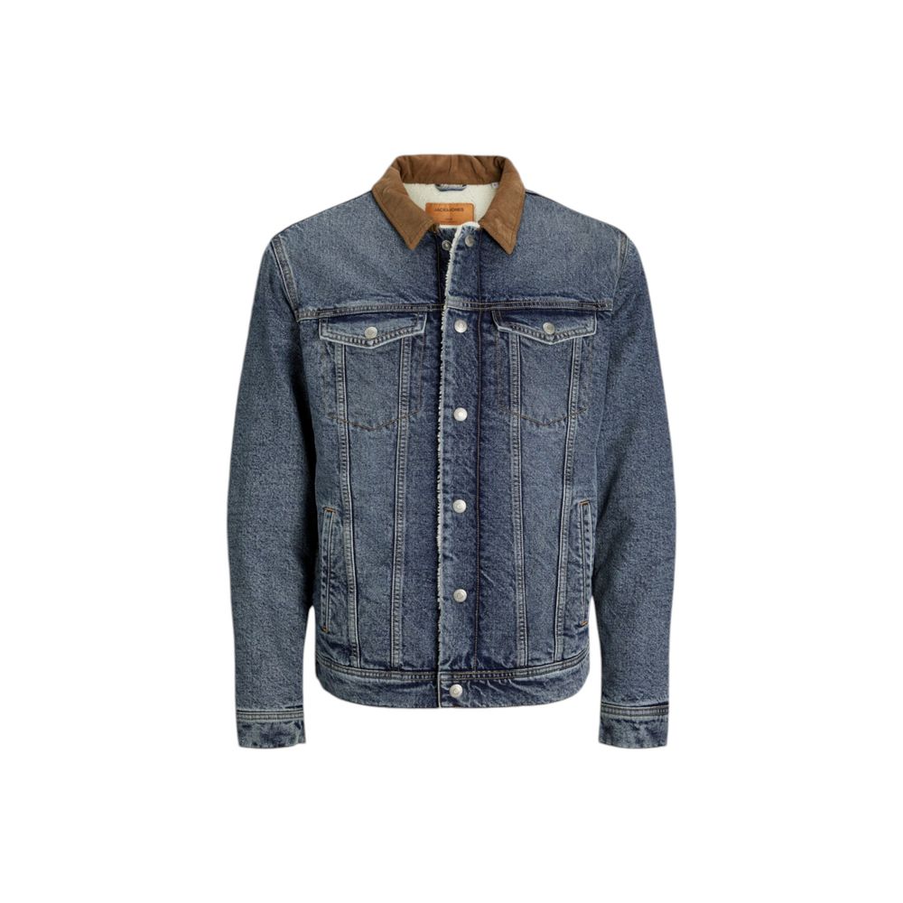 

Синяя хлопковая куртка Jack & Jones