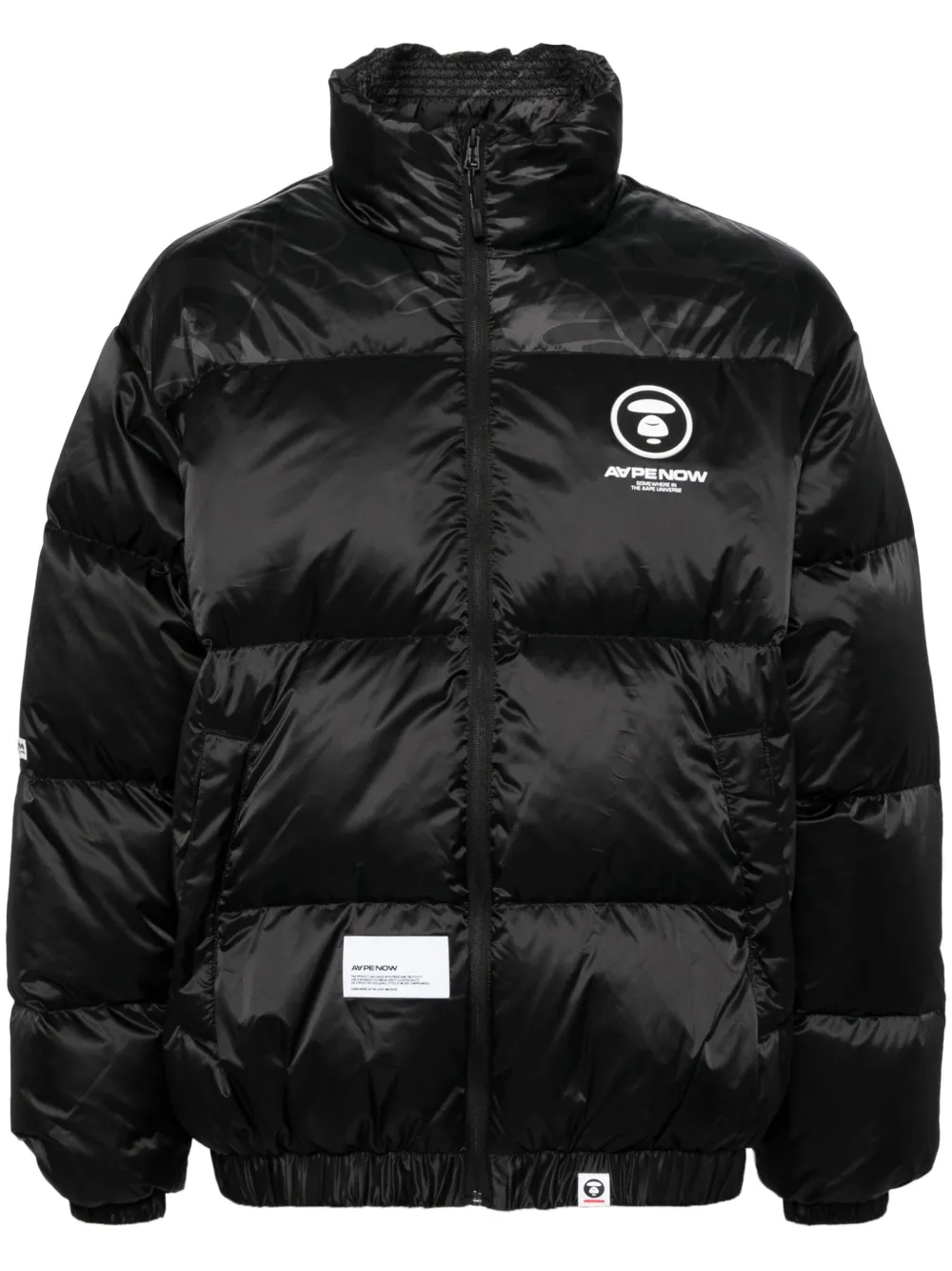 

Пуховик Moonfasce с логотипом AAPE BY *A BATHING APE, черный