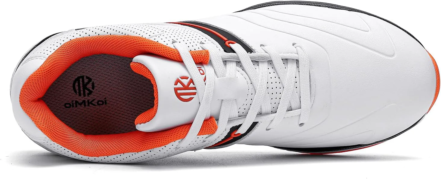 

Мужские гольф-кроссовки профессиональные без шипов для тренировок Легкие OiMKoi, белый/оранжевый