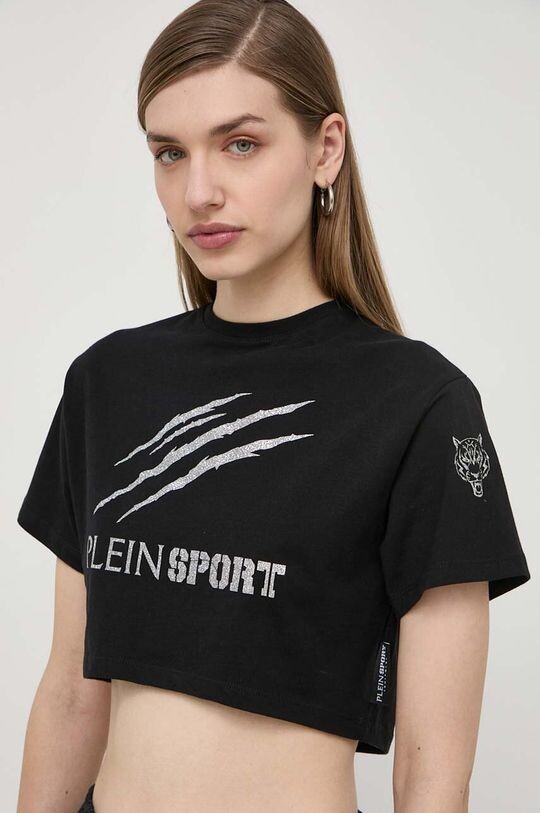

Хлопковая футболка Plein Sport, черный