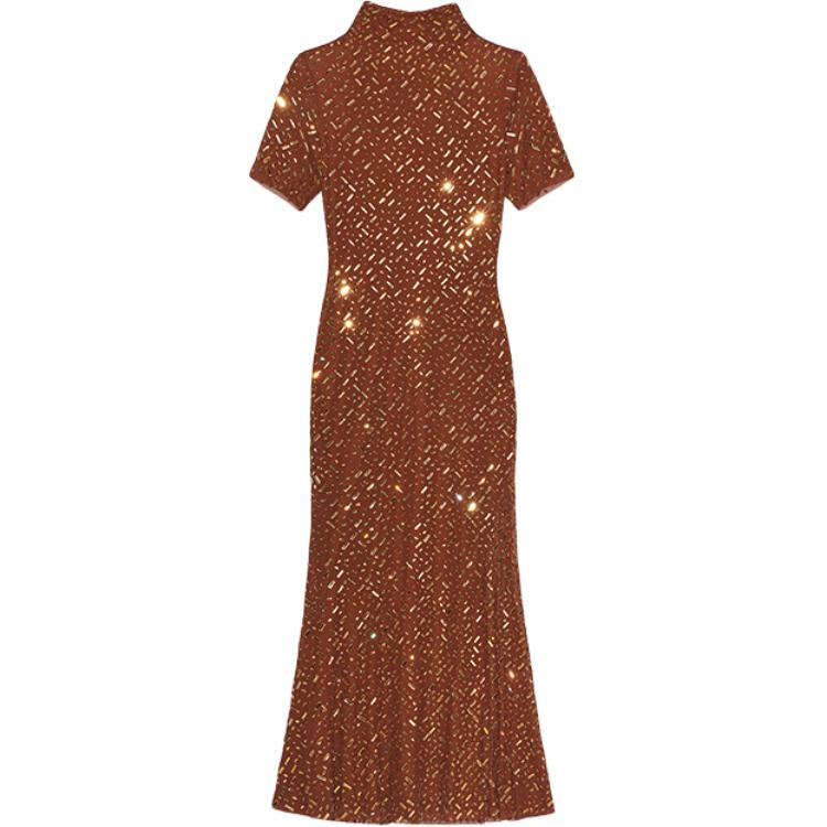 

Self Portrait Платье с коротким рукавом Женское Темно-коричневое