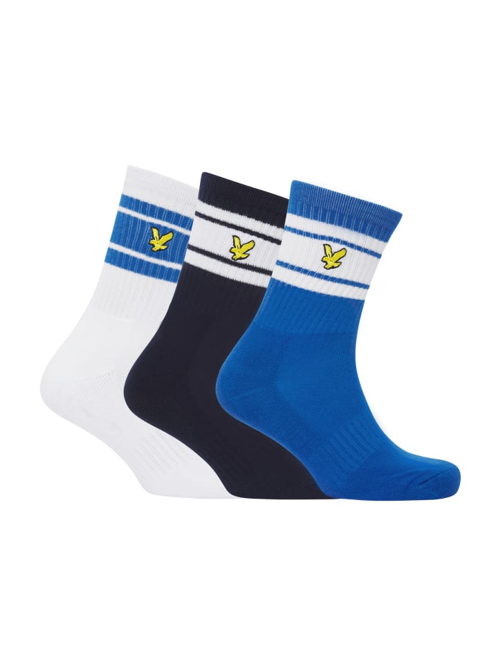 

Носки Lyle & Scott Socken 3-Er Set, цвет Dunkelblau/Weiß/Blau