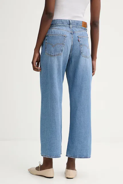 Джинсы прямого кроя с высокой талией XL прямого кроя Levi's, синий — фото 3