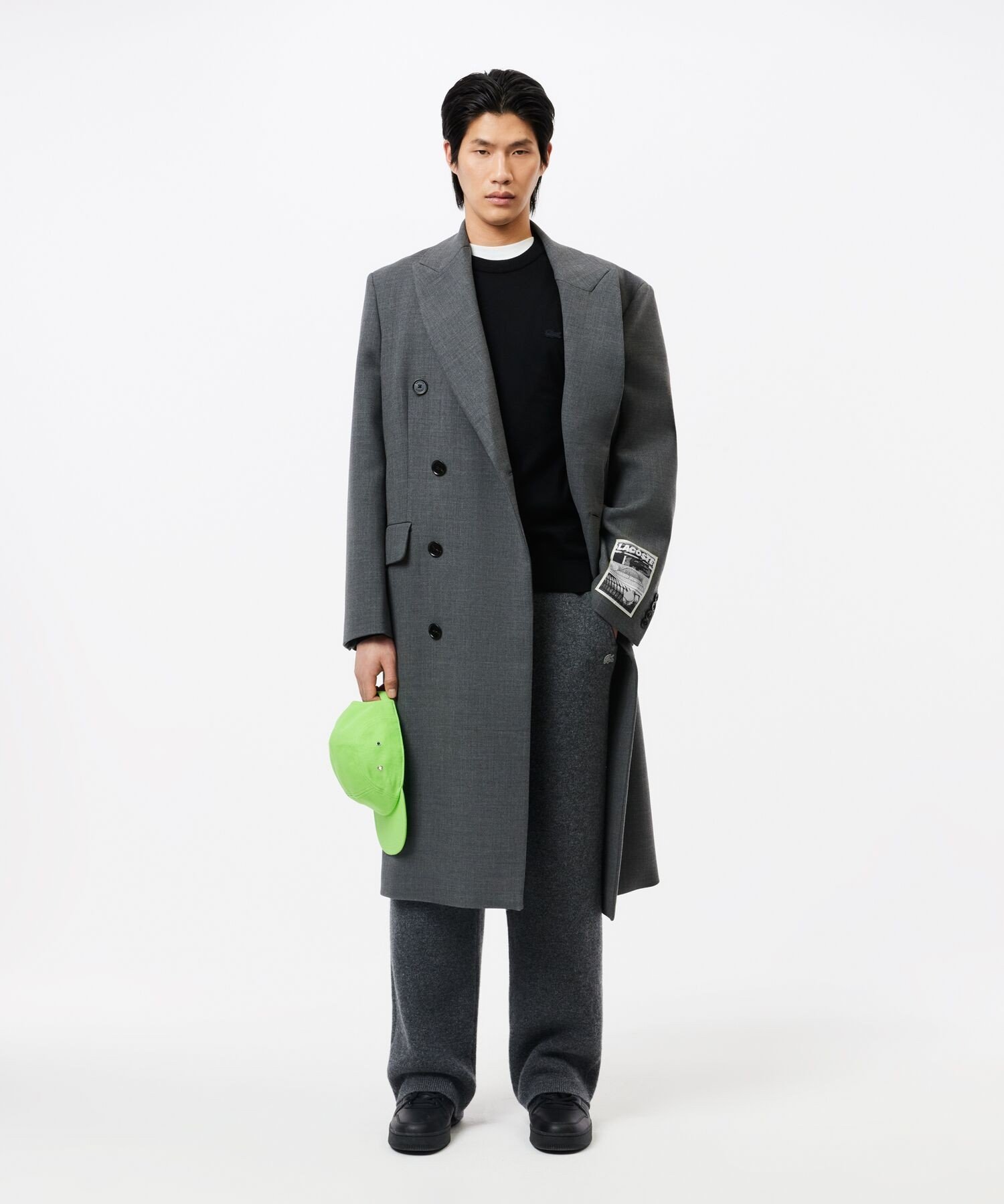 Вязаный свитер из мериносовой шерсти LACOSTE, Black — фото 4