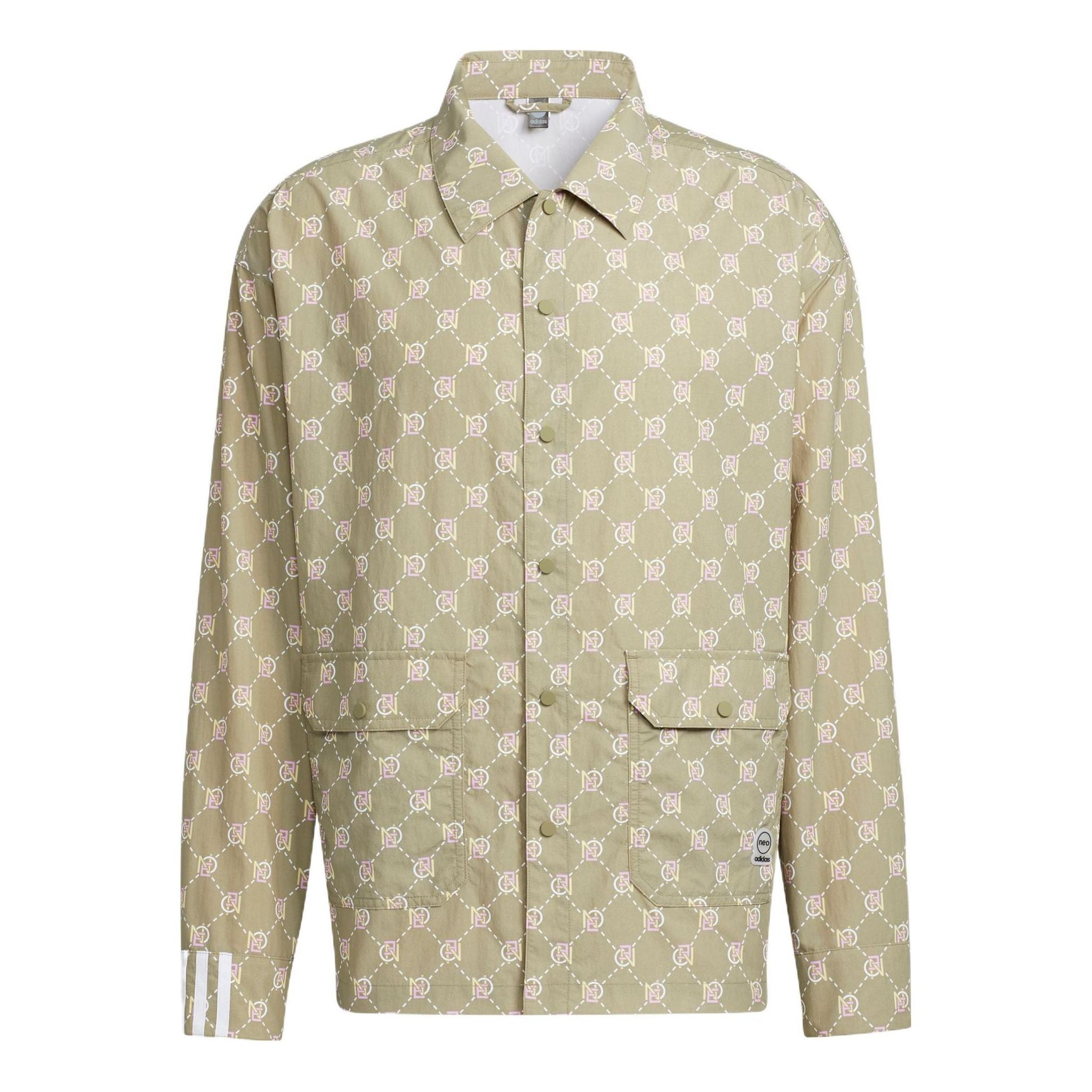 

Куртка Men's adidas neo Full Print Lapel Jacket Autumn Brown HM2039