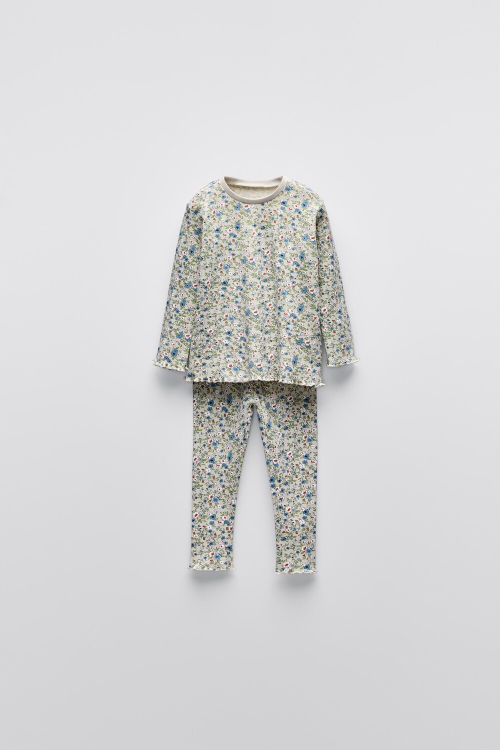 

2-6 лет/пижама с цветочным рисунком ZARA, цвет stone