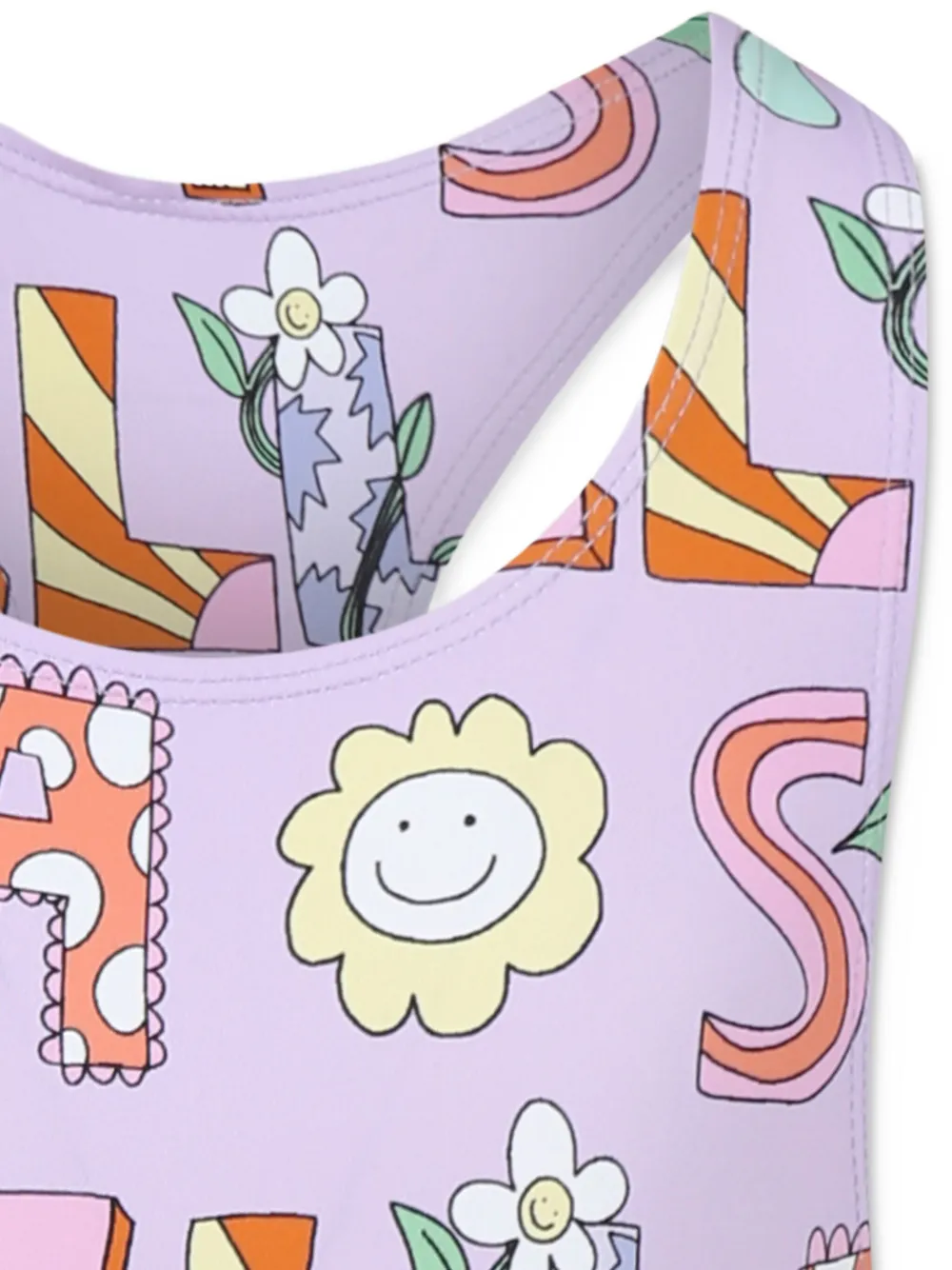 Купальник с принтом Stella McCartney Kids, фиолетовый — фото 3