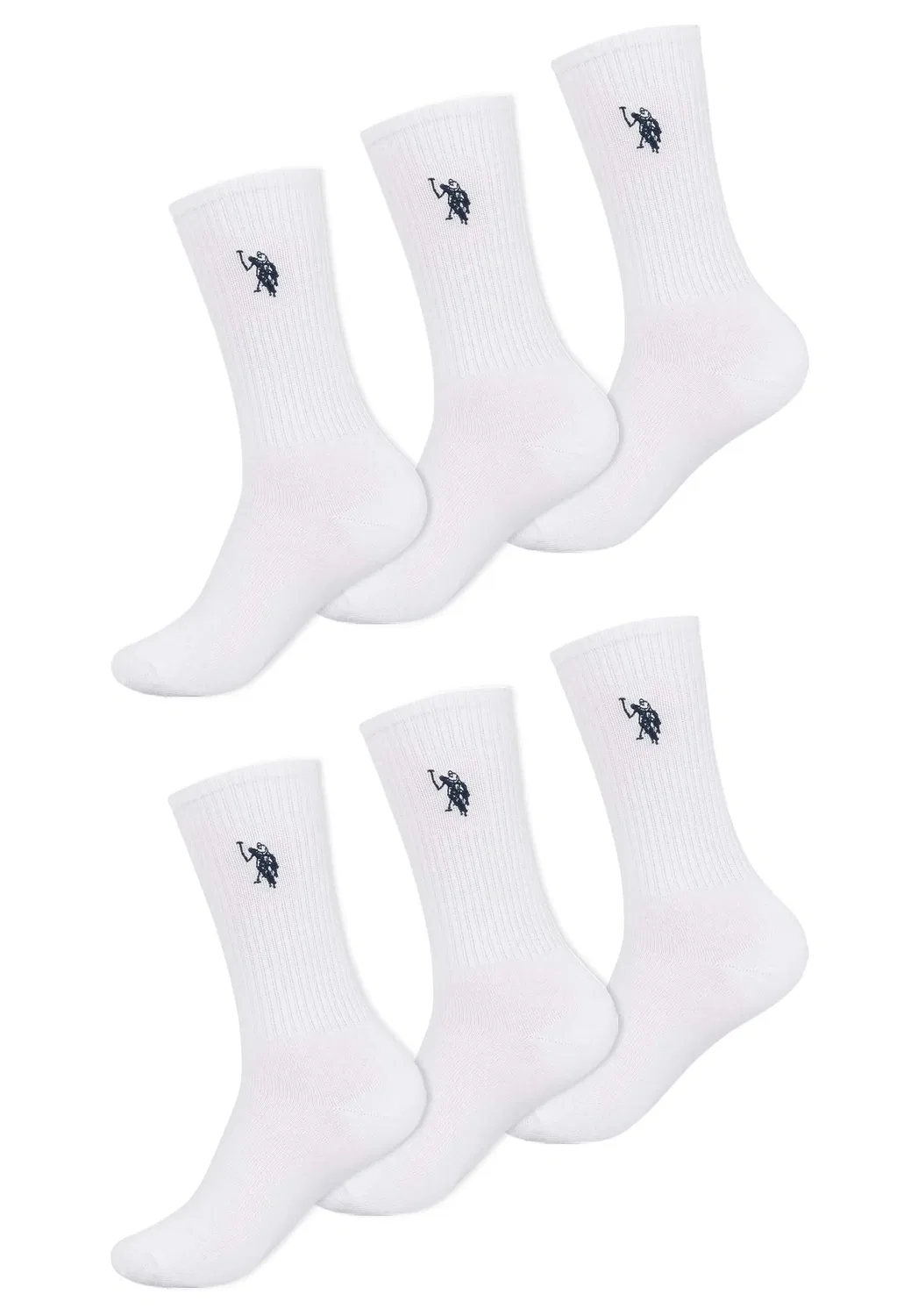 Носки мужские 6-Pack, U.S. Polo Assn., бело-синий