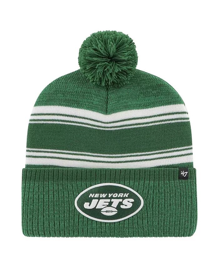 

Мужская зеленая шапка New York Jets Fadeout Cuffed Knit с помпоном '47 Brand