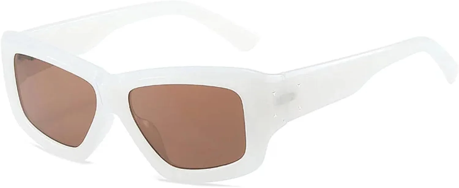 

Модные солнцезащитные очки для женщин с защитой от УФ-излучения UV400, солнцезащитные очки для мужчин для активного отдыха на природе SZVVBKK, Jelly White