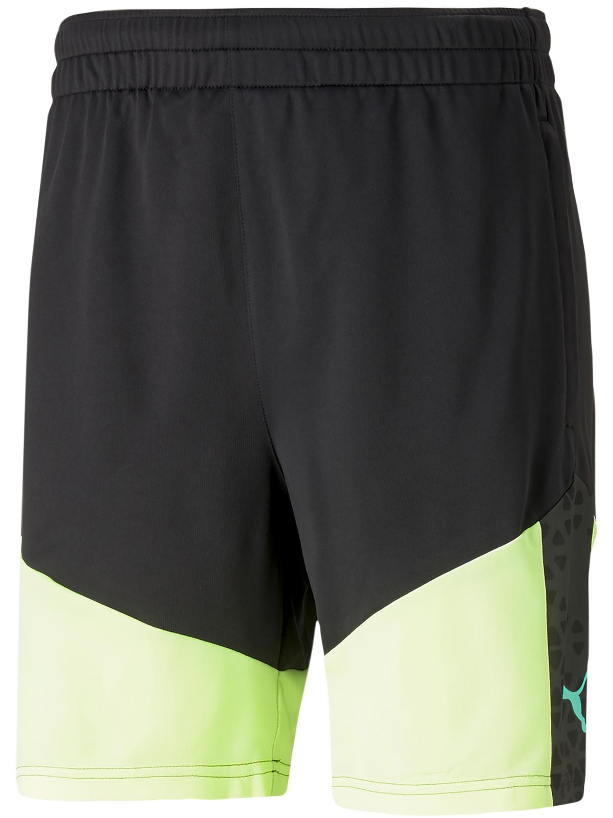 

Мужские футбольные шорты для фитнеса Puma, цвет puma black/fast yellow