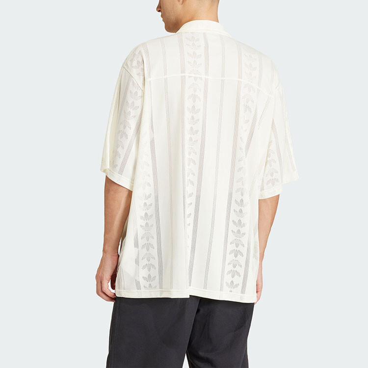 МОДНАЯ СЕТЧАТАЯ РУБАШКА Рубашка мужская Ivory White Adidas Originals, белый — фото 4