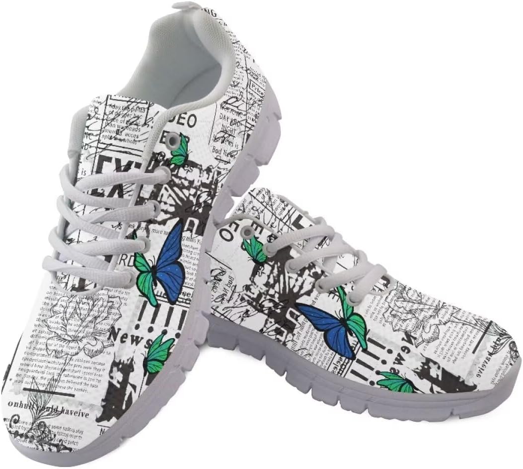 

Повседневные слипоны AmzPrint для мужчин с модной сеткой, белой подошвой и принтом «шипа» для ходьбы, размер 9