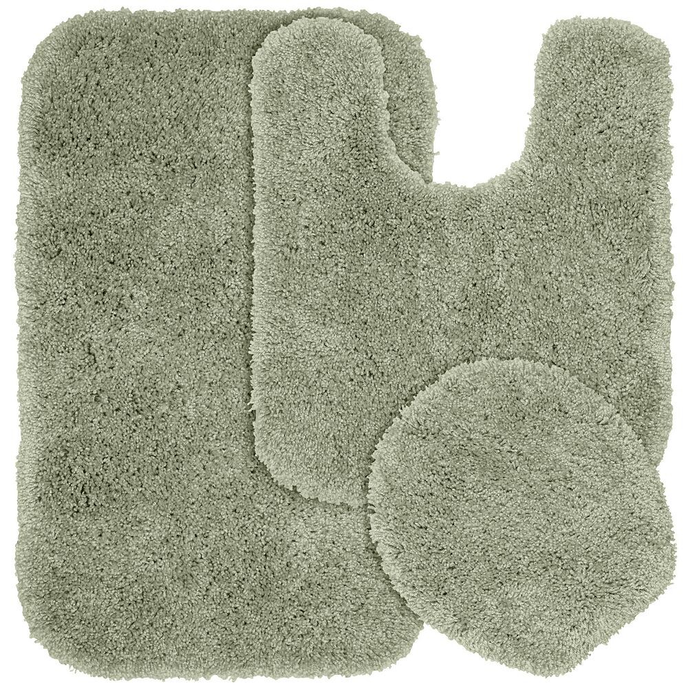 

Коврик-гирлянда Serendipity Solid Shag, набор для ванной из 3 предметов Garland Rug, цвет Deep Fern