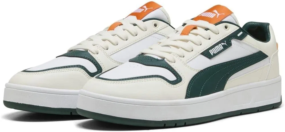 Кроссовки Puma Unisex Court Classic Street Trainers, Puma White Dark Myrtle Warm White