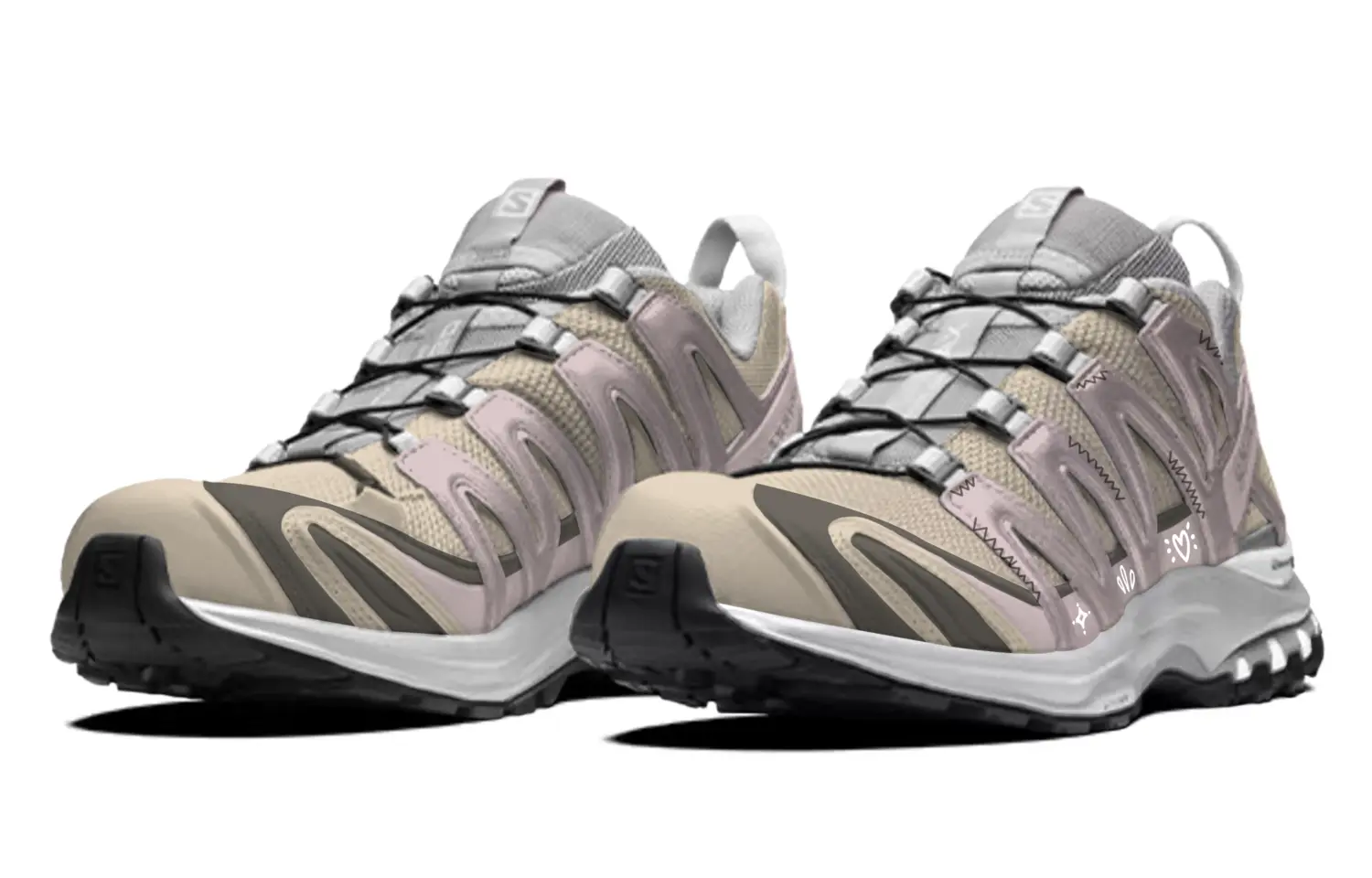 XA PRO 3D устойчивые к истиранию амортизаторы низкие кроссовки для бега Unisex SALOMON, розовый — фото 4