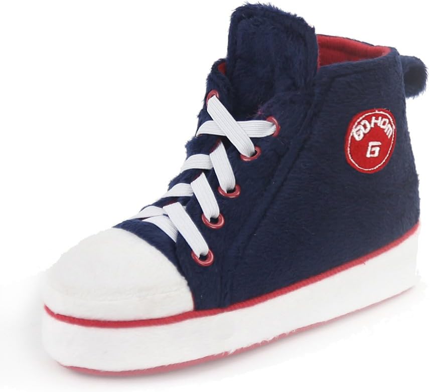 

Домашние кроссовки-тапочки для мужчин, теплые зимние, забавные уютные домашние кроссовки-тапочки для мальчиков Gohom, синий