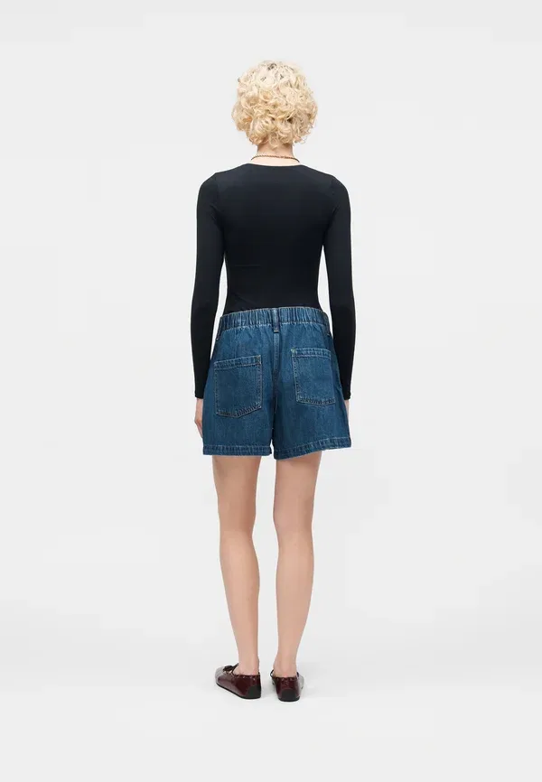 Шорты повседневные Ultrasoft easy utility shorts Gap, темно-синий деним — фото 3
