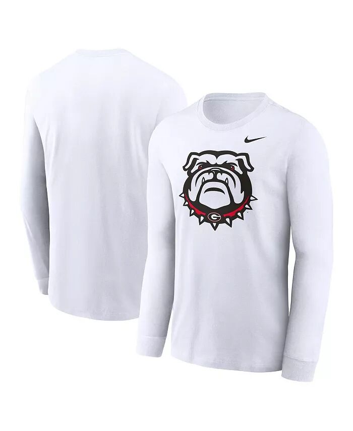 

Мужская белая футболка с длинным рукавом с альтернативным логотипом Georgia Bulldogs Nike