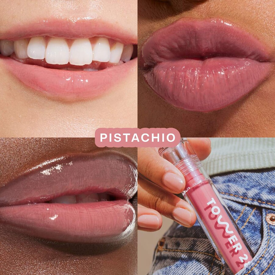Увлажняющее нелипкое масло для губ ShineOn Lip Jelly Tower 28 Beauty, 0.13 oz/3.9 mL, Pistachio — фото 2